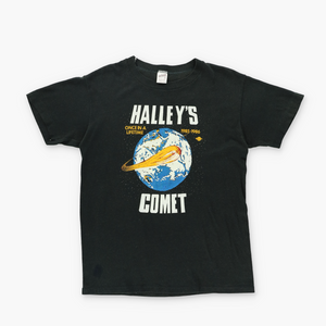1986 Halley's Comet 'Once in a Lifetime' Print T-Shirt USA Made (S)