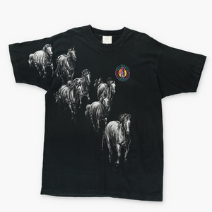 90s Wildhorse Saloon Nashville Large Horse Print T-Shirt USA Made (XL-XXL)