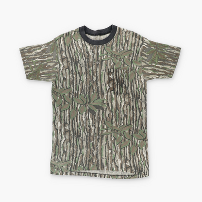 REAL TREE Camo Outdoors Hunting Single Stitch T-Shirt (S)