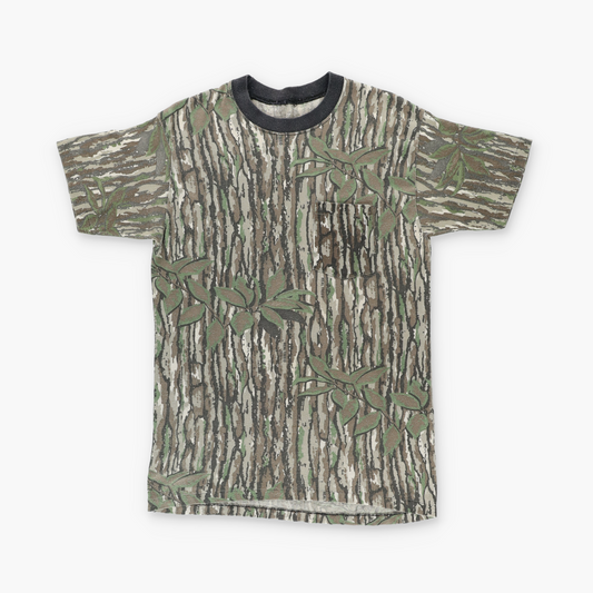 REAL TREE Camo Outdoors Hunting Single Stitch T-Shirt (S)