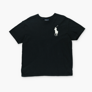 RALPH LAUREN POLO Black Embroidered Big Pony T-Shirt (M-L)