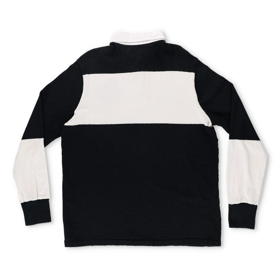 RALPH LAUREN POLO Collared Striped Rugby Jumper (XL)
