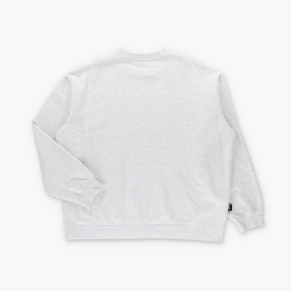 STUSSY Light Heather Grey & Blue Embroidered Logo Sweatshirt (L)