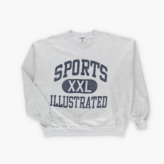 Sports Illustrated USA Made JERZEES Activewear Blue & Heather Grey Sweatshirt (L-XL)
