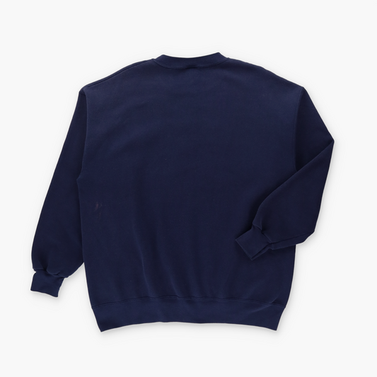 LEE SPORT Seattle Mariners MLB Embroidered Navy Crewneck Sweatshirt (XL)