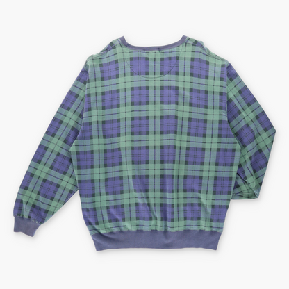 Vintage POLO RALPH LAUREN Embroidered Logo Plaid Navy Sweatshirt *aubs Vintage Sole Melbourne