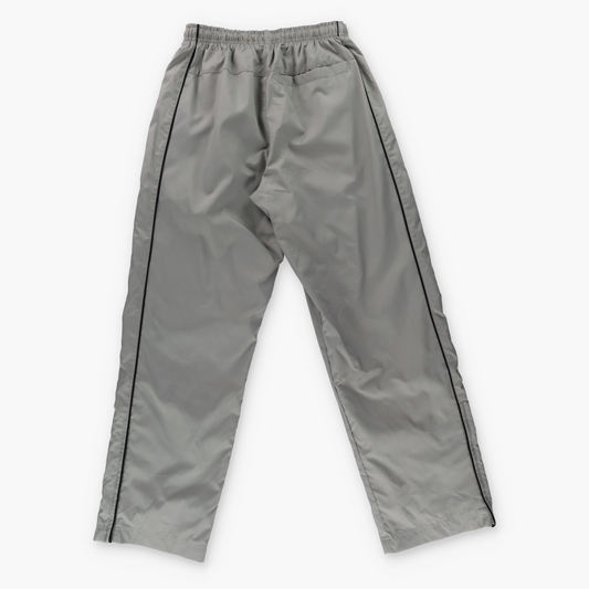 NIKE Embroidered Swoosh Logo Grey & Black Track Pants (S)