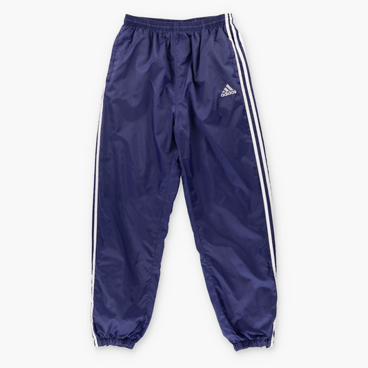 ADIDAS Embroidered Logo 3 Stripe Navy & White Track Pants (M)