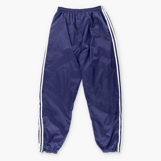 ADIDAS Embroidered Logo 3 Stripe Navy & White Track Pants (M)