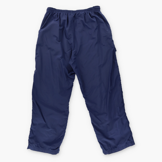 NIKE Embroidered Logo Pocket Cargo Navy & White Track Pants (L)