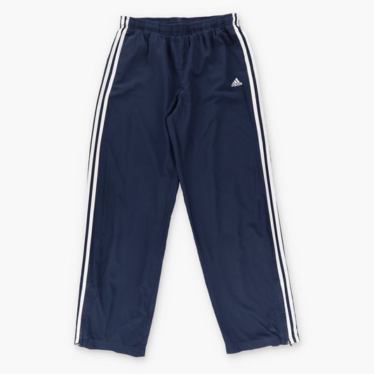 ADIDAS Embroidered Logo Navy & White Stripe Track Pants (M)