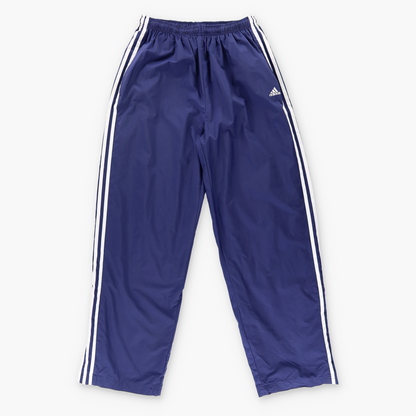 ADIDAS Embroidered Logo Navy & White 3-Stripe Track Pants (L)