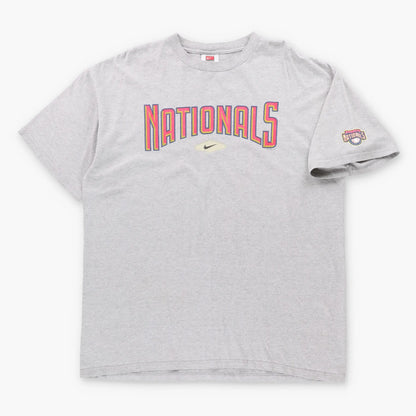 Vintage NIKE Washington Nationals MLB Grey Baseball Tee (XL)