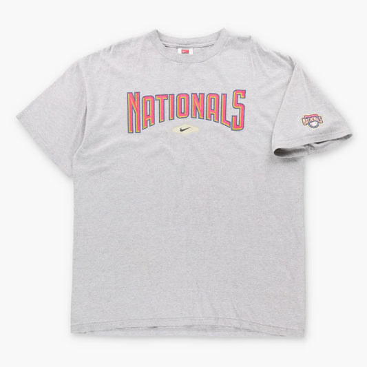 Vintage NIKE Washington Nationals MLB Grey Baseball Tee (XL)