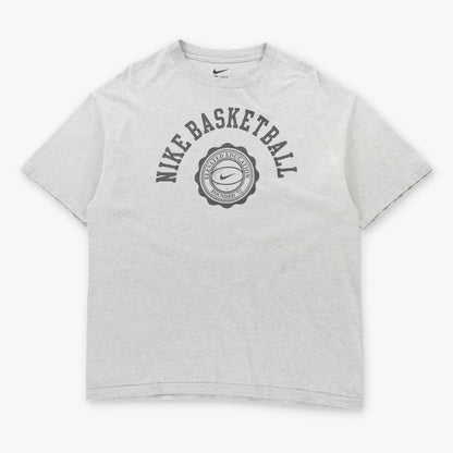 Vintage NIKE Basketball "Elevated Education" Loose Fit Grey T-Shirt (XL)