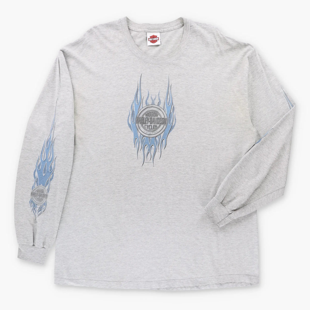 Vintage HARLEY DAVIDSON "House Of Thunder" Morgan Hill California Grey Long Sleeve Tee (XL)