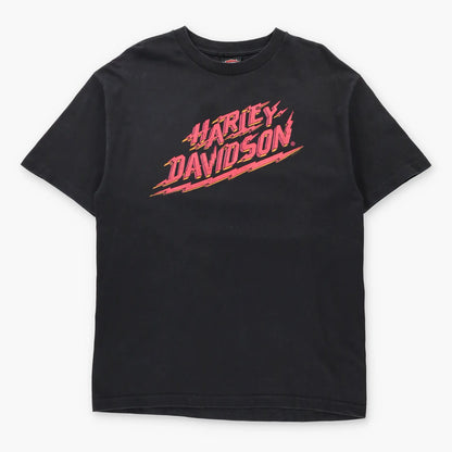 Vintage HARLEY DAVIDSON Cowboy's Alamo City Texas Black T-Shirt (L TALL)