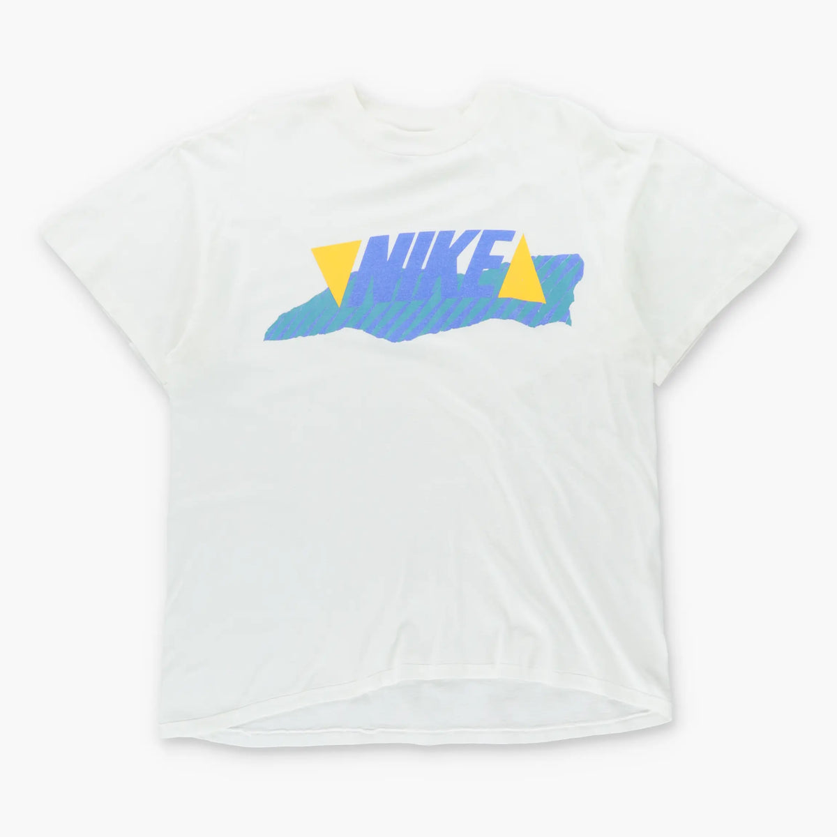 Vintage 90s NIKE Retro Logo Graphic USA Made Single Stitch White T-Shirt (L-XL)