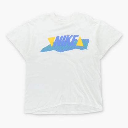 Vintage 90s NIKE Retro Logo Graphic USA Made Single Stitch White T-Shirt (L-XL)