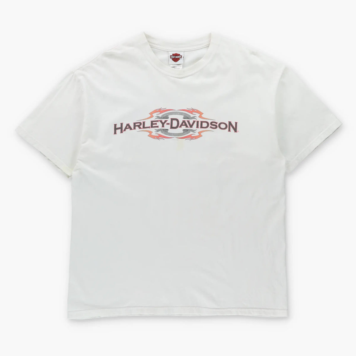 Vintage HARLEY DAVIDSON Appleton Clarksville Tennessee White USA Made Motorcycle Tee (XL)