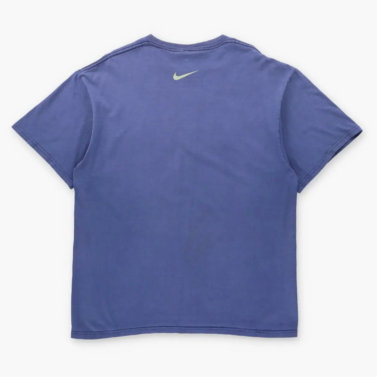 NIKE Big Swoosh Logo Vintage USA Made Navy Blue T-Shirt (L-XL)