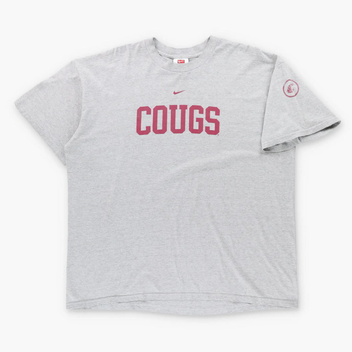 Vintage NIKE Team "Cougs" Washington State Cougars American College Football Centre Swoosh Logo Tee (XXL)
