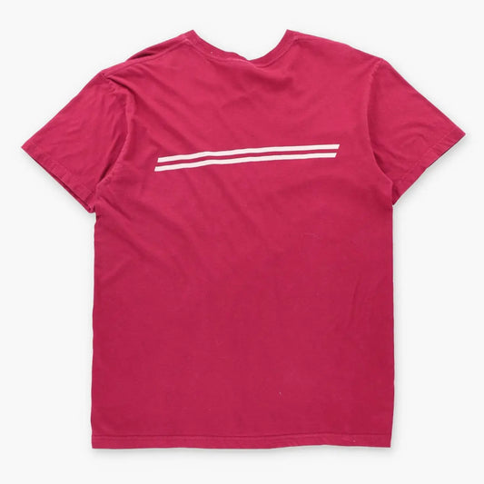 NIKE Vintage Embroidered Spell Out Logo Red T-Shirt (L)