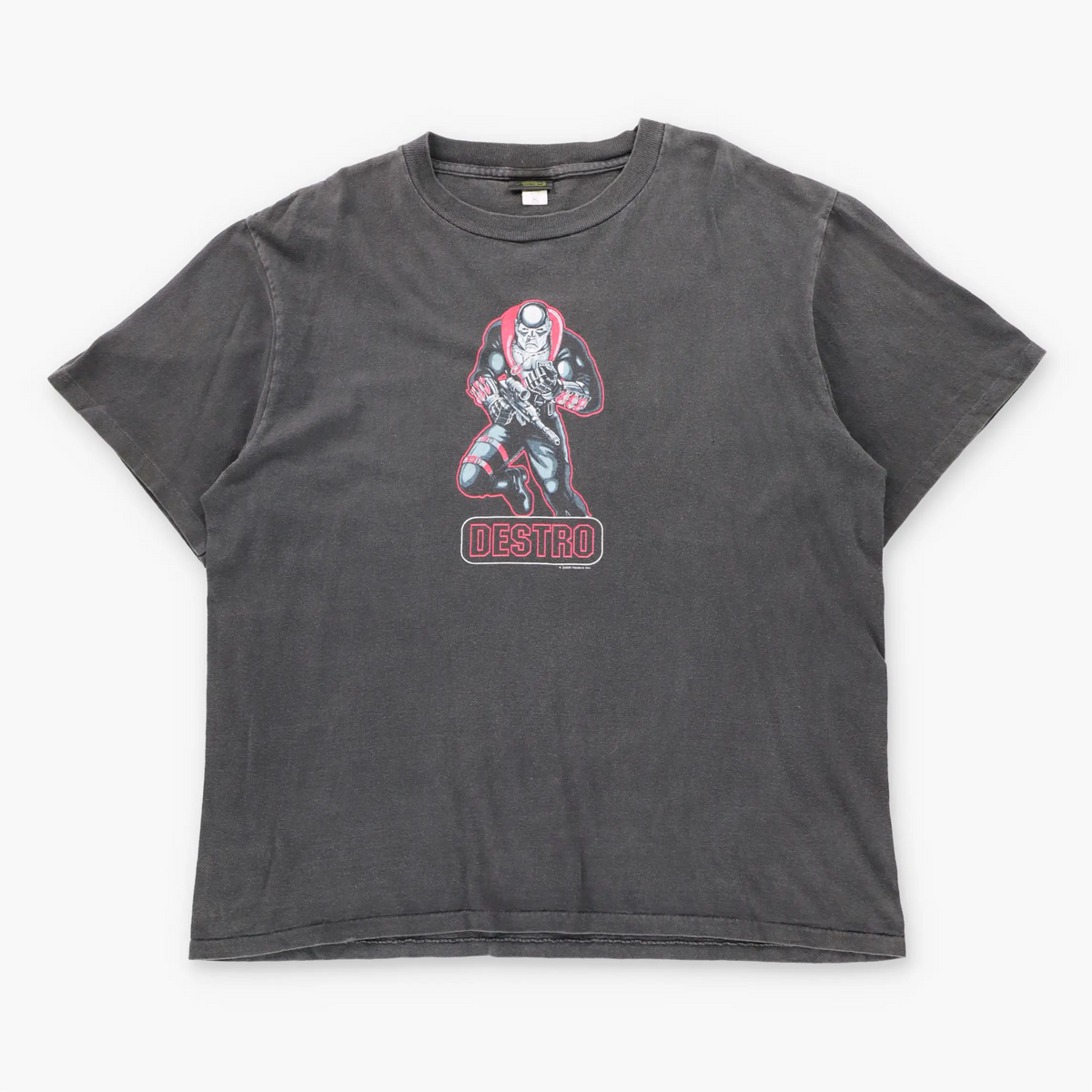 Vintage 2000 GI Joe Destro Faded Black USA Made T-Shirt (XL)