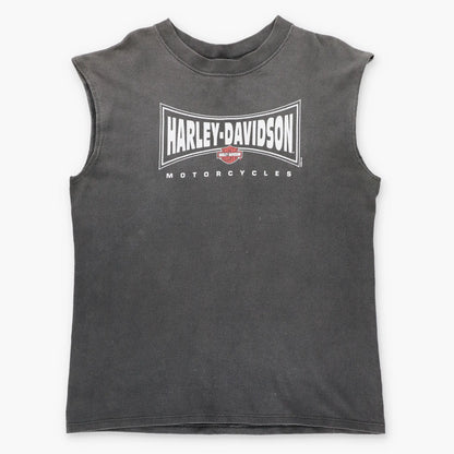 Vintage HARLEY DAVIDON San Diego California Dark Grey USA Made Muscle Tank (L)