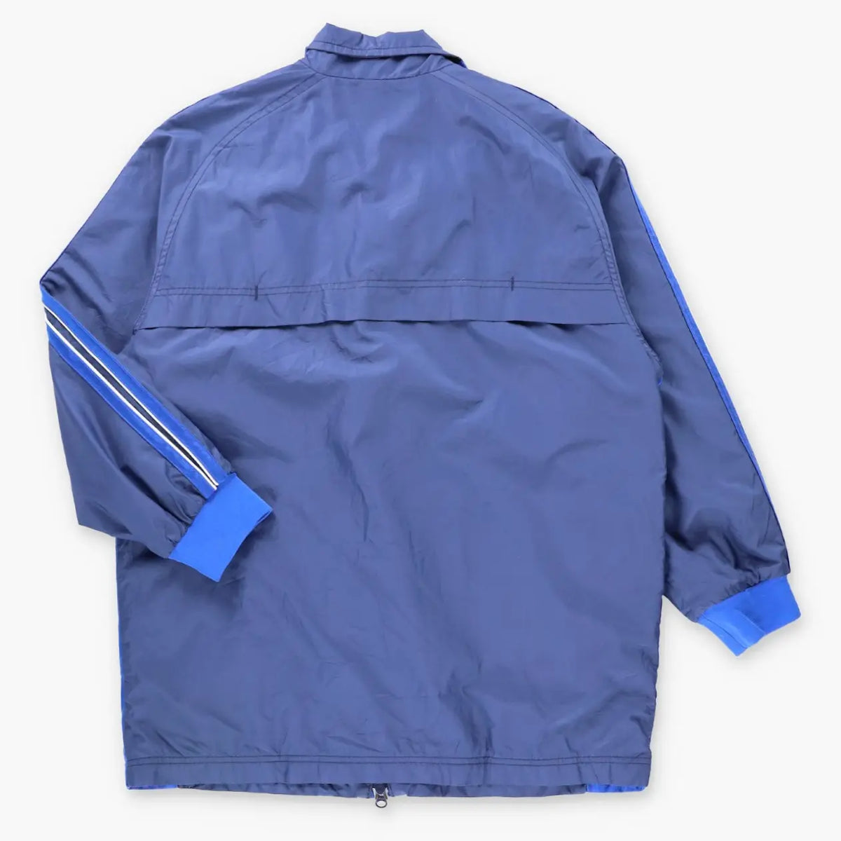 Vintage NIKE Embroidered Swoosh Logo Blue Headphone Cable Port Windbreaker Jacket (L)