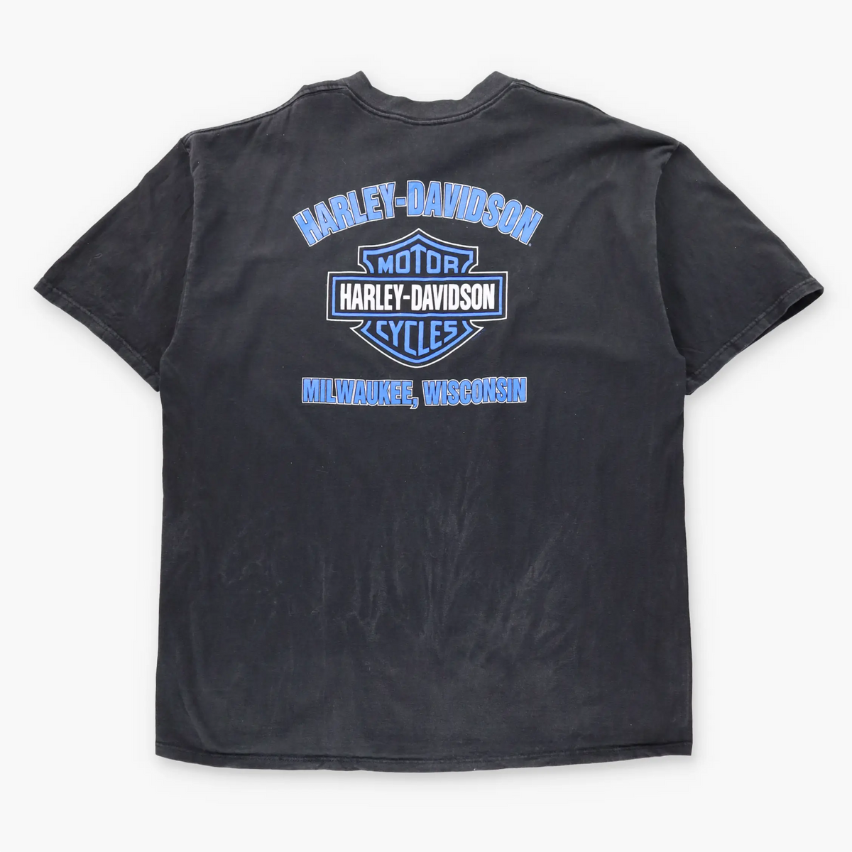 Vintage HARLEY DAVIDSON Road House Milwaukee Wisconsin USA Made Motorcycle Tee (XXXL)