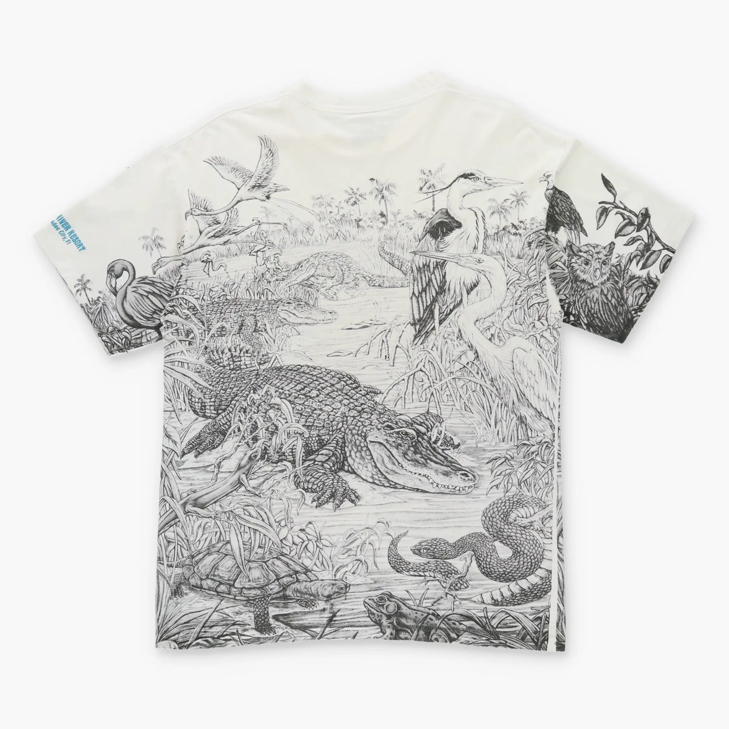 Florida 90s Alligator Swamp All Over USA Made Single Stitch T-Shirt (M-L) Vintage Sole Melbourne