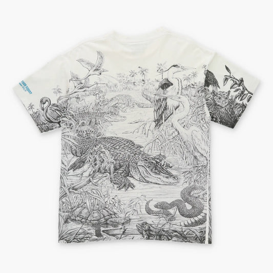 Florida 90s Alligator Swamp All Over USA Made Single Stitch T-Shirt (M-L) Vintage Sole Melbourne