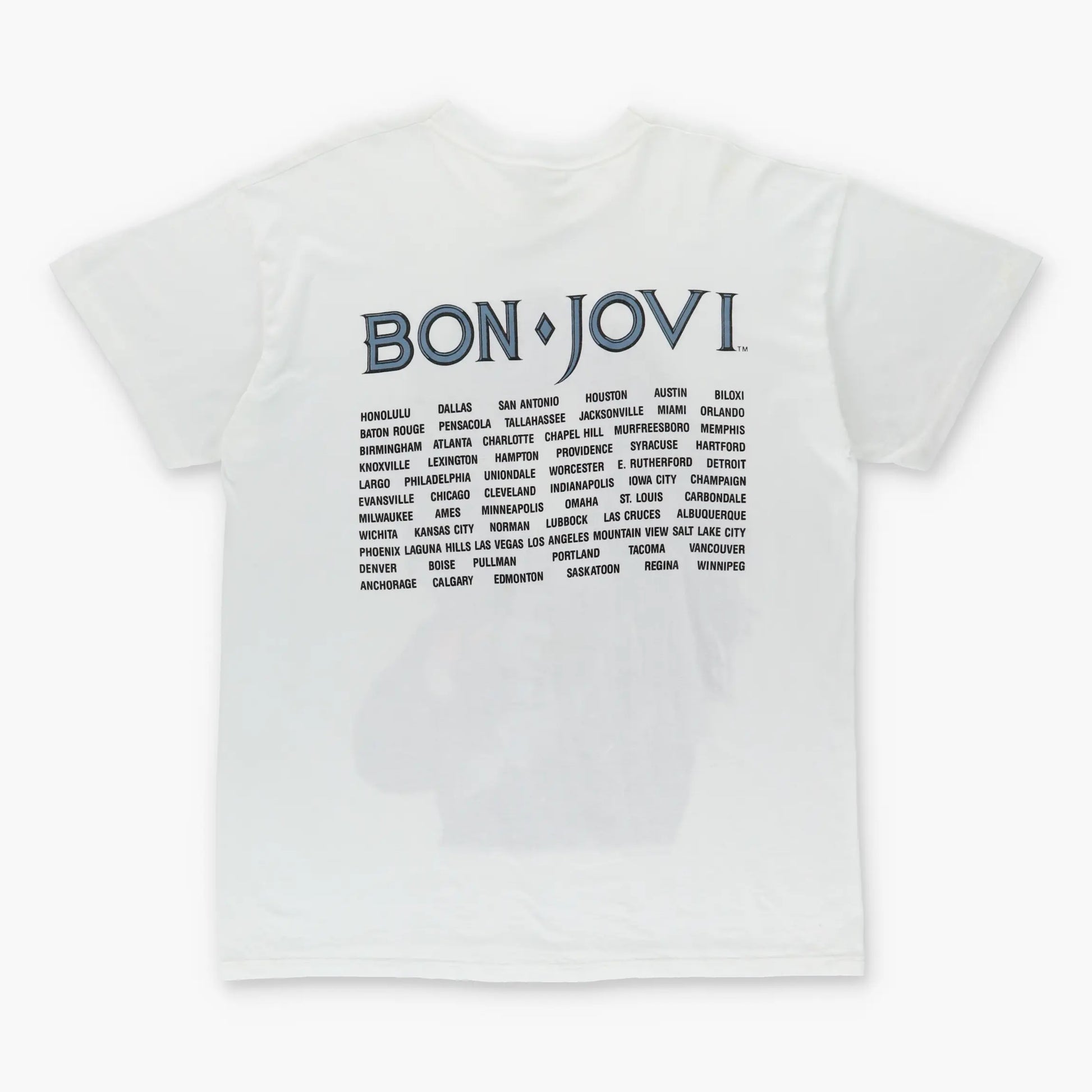 1988 BON JOVI  Syndicate Tour USA Made Band Merch T Shirt (XL) Vintage Sole Melbourne