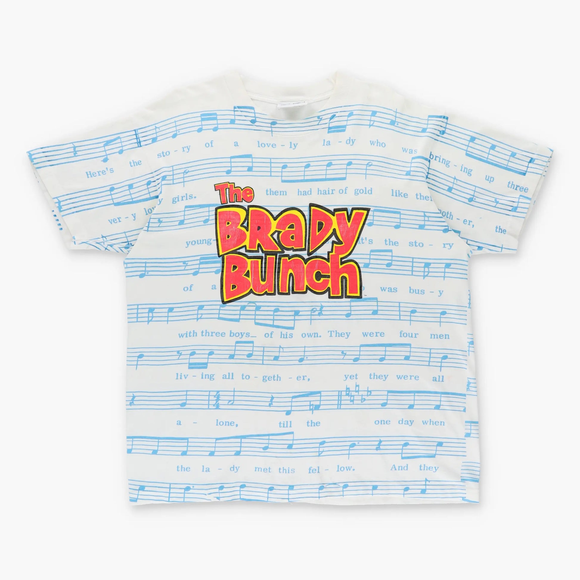 The Brady Bunch STANLEY DESANTIS All Over Boxy USA Made T-Shirt  (L) Vintage Sole Melbourne