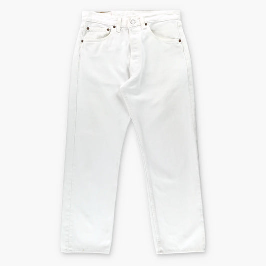 LEVI'S USA Made Button Fly White Denim Jeans (31) Vintage Sole Melbourne