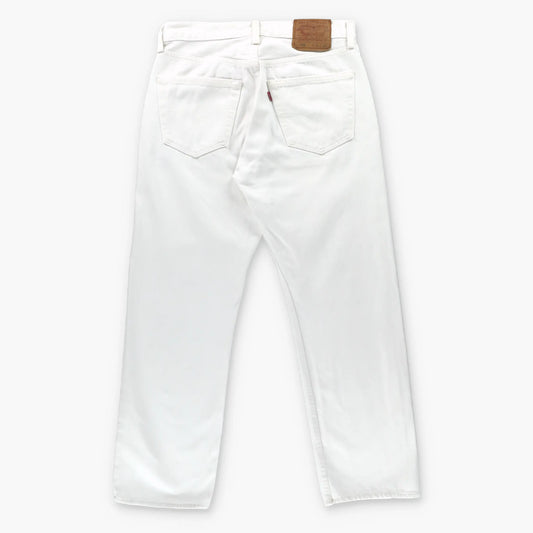LEVI'S USA Made Button Fly White Denim Jeans (31) Vintage Sole Melbourne
