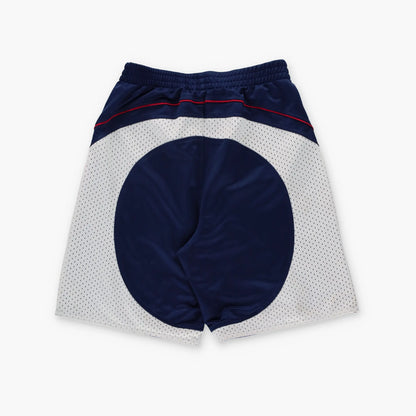 ADIDAS Reversible Blue & White Mesh Embroidered Logo Retro Basketball Shorts (S) ***COCO Vintage Sole Melbourne