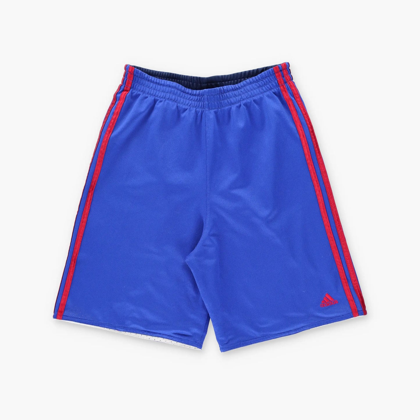 ADIDAS Reversible Blue & White Mesh Embroidered Logo Retro Basketball Shorts (S) ***COCO Vintage Sole Melbourne