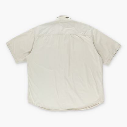 Vintage NASCAR #24 Jeff Gordon Embroidered Dupont Beige Button Up Racing Shirt (XL) Vintage Sole Melbourne