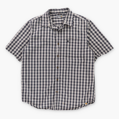 Vintage CARHARTT 'Relaxed Fit' Plaid Embroidered Button Up Shirt (L) Vintage Sole Melbourne