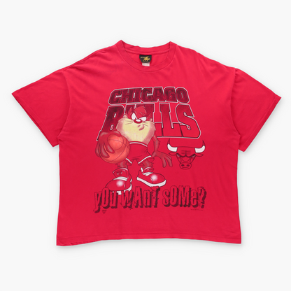 Vintage 1997 NBA Chicago Bulls x Looney Tunes Taz "You Want Some?" Tee USA Made (XXXL) Vintage Sole Melbourne