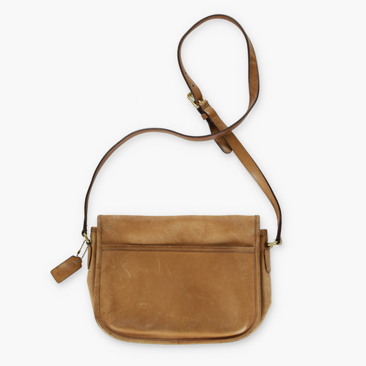 Vintage COACH 'City' 9790 Tan Leather Crossbody Bag