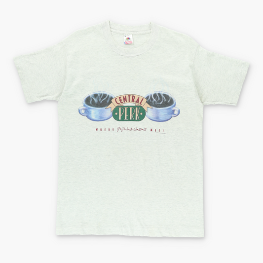 1995 FRIENDS Central Perk Coffee USA Made Grey Tee (M)