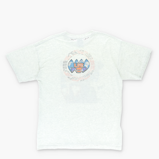 1997 U2 PopMart Tour Grey Printed Single Stitch T-Shirt (L-XL)