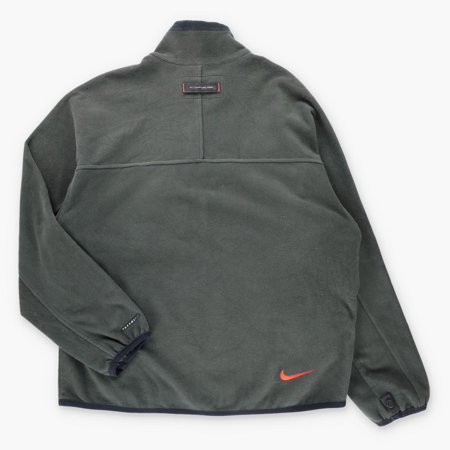 Vintage NIKE ACG Dark Grey & Orange Embroidered Swoosh Logo Full Zip Fleece Jacket (M) ***COCO Vintage Sole Melbourne