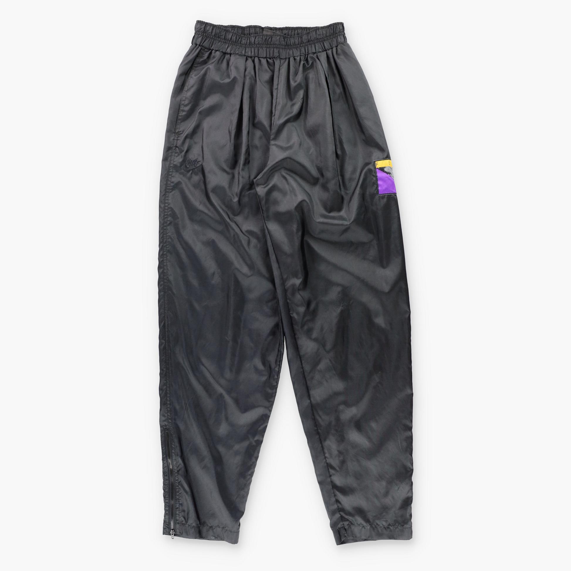 Vintage 90s NIKE Flight Patch Embroidered Logo Retro Ankle Zip Track Pants (S) ***COCO Vintage Sole Melbourne
