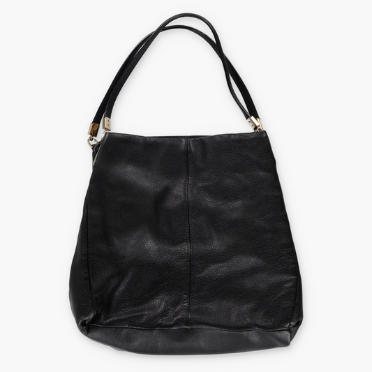 COACH Madison Phoebe Black Pebble Leather Shoulder Bag 26224