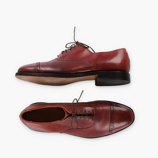 ALLEN EDMONDS Byron Cap Toe Oxford Brown Leather Dress Shoes (11)