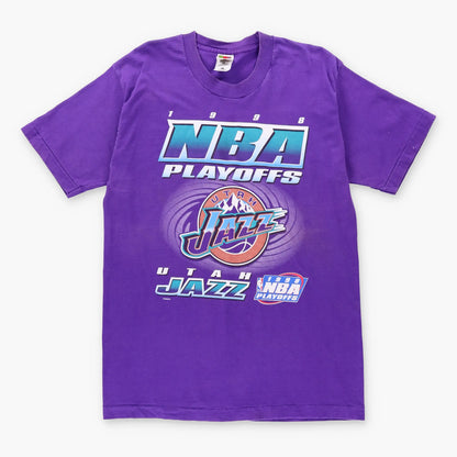 1998 Vintage UTAH JAZZ NBA 'Play Offs' Purple Single Stitch T-Shirt (XL)